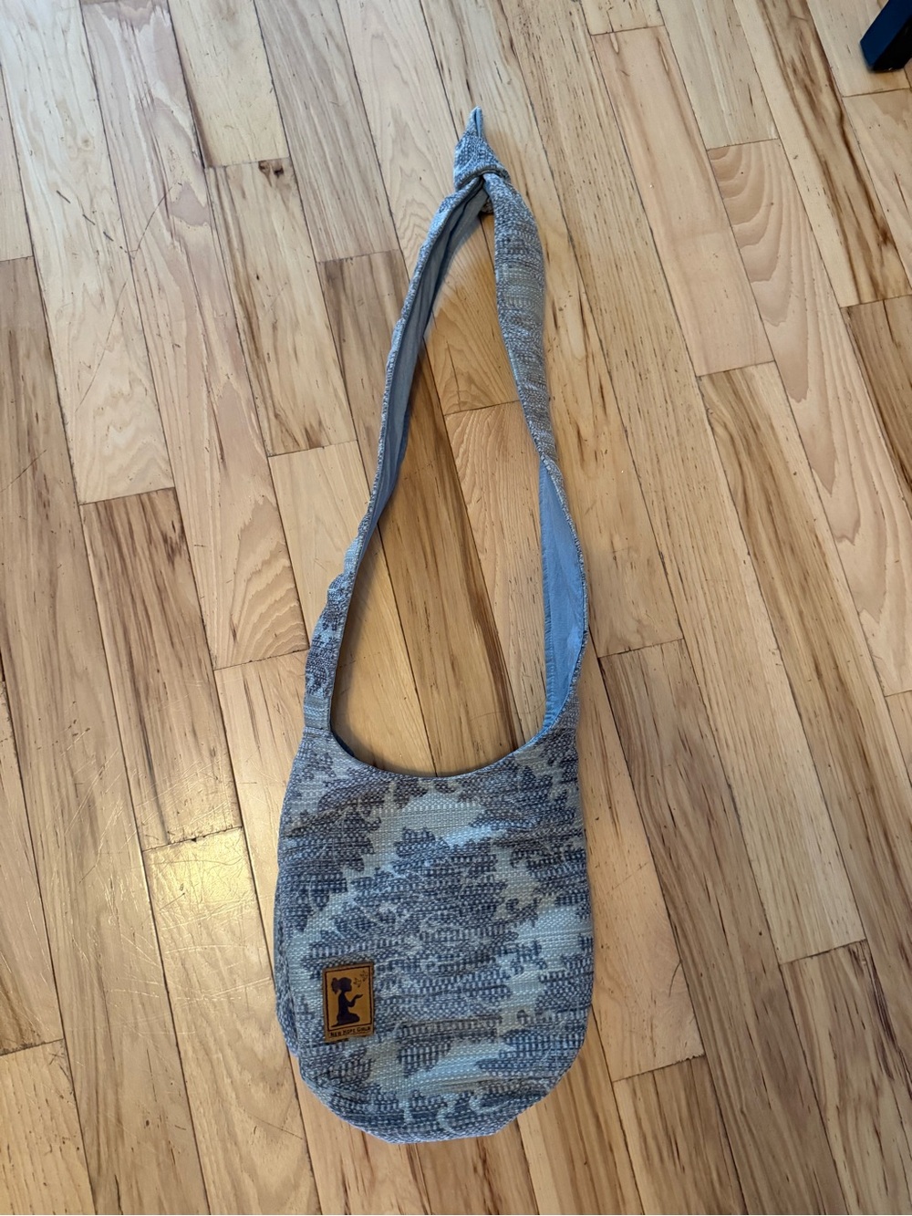 New Hope Girls Blue Gray Woven Hobo Crossbody Bag Purse
